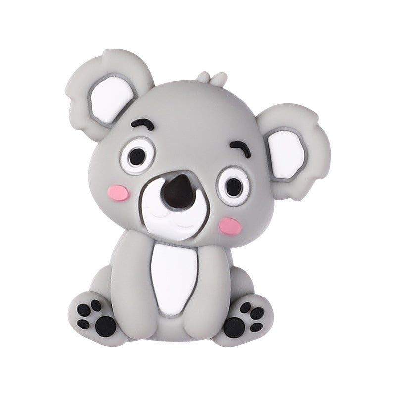 Wholesale 20pcs/pack 3D Koala Silicone Beads Cartoon Animal DIY Beads